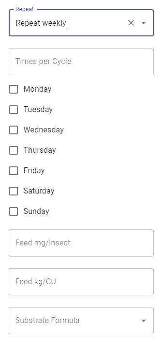 Insect scheduling